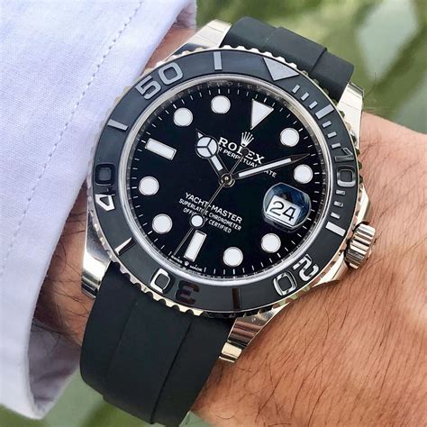 rolex yacht-master 42 white gold/oysterflex bracelet|rolex yachtmaster oysterflex bracelet.